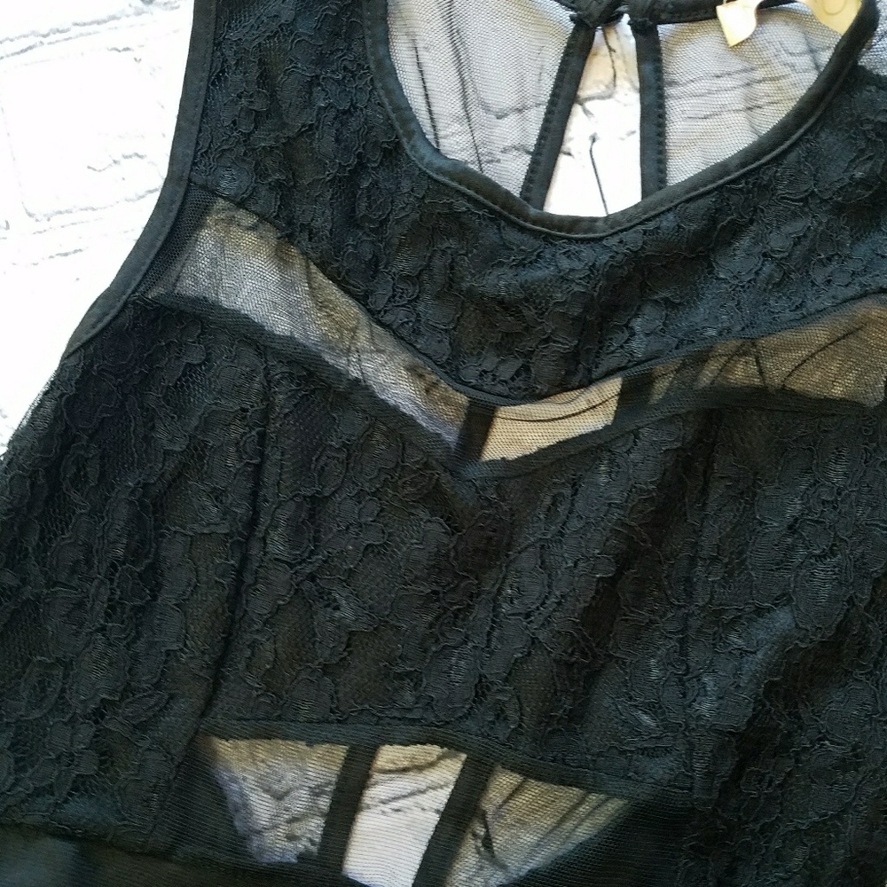 Malloy Black Mesh Tutu Black Dress Juniors Sz Med - Picture 6 of 8